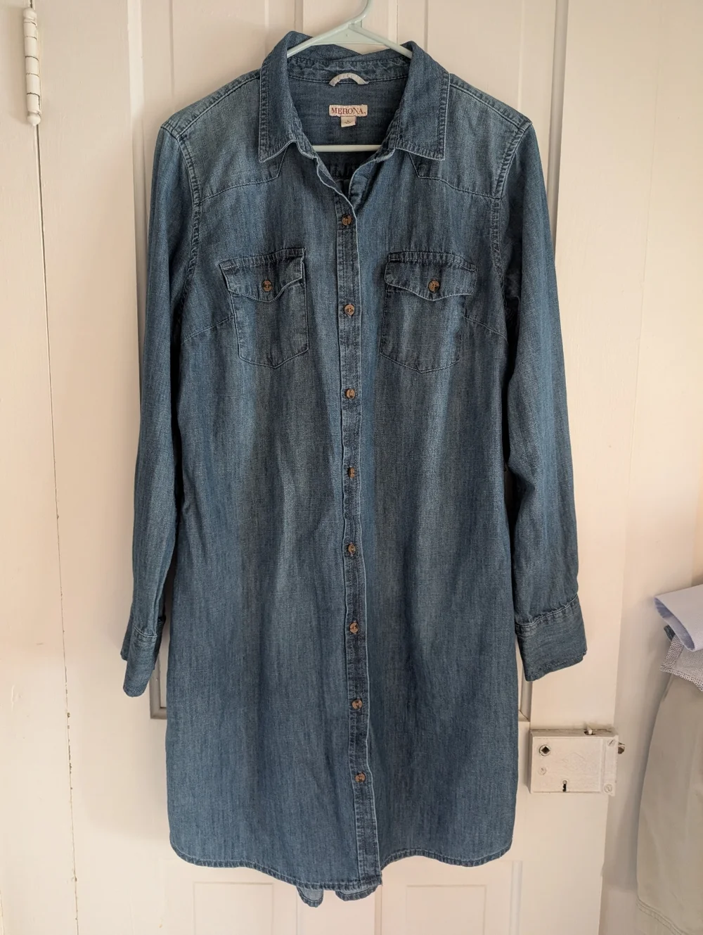 Merona Denim Chambray Shirt Dress - Picture 2 of 6